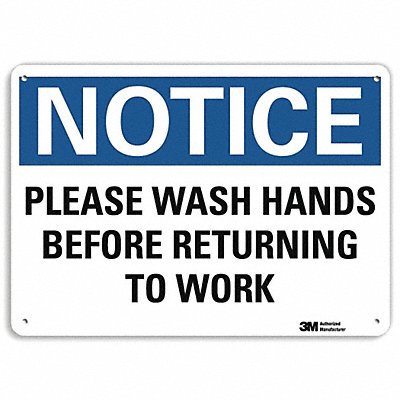 LYLE U51456NA10x7 Notice Sign 7 in x 10 in Aluminum