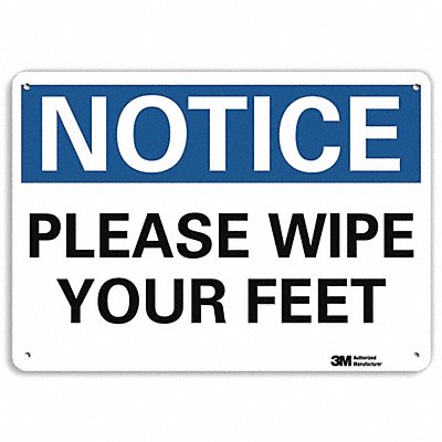LYLE U51457NA10x7 Notice Sign 7 in x 10 in Aluminum
