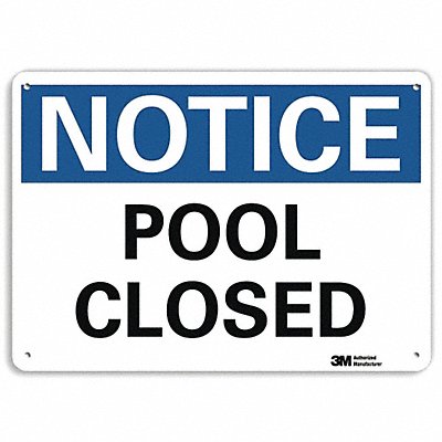 LYLE U51458NA10x7 Notice Sign 7 in x 10 in Aluminum