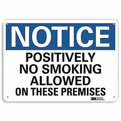 LYLE U51462NA10x7 Notice Sign 7 in x 10 in Aluminum