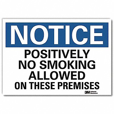LYLE U51462RD14X10 Notice Sign 10 in x 14 in Reflective Sheeting