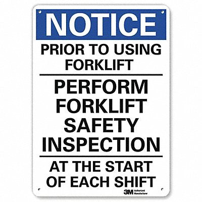 LYLE U51467NP7X10 Notice Sign 10 inx7 in Plastic