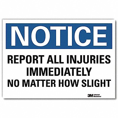 LYLE U51481RD7X5 Notice Sign 5inx7in Reflective Sheeting