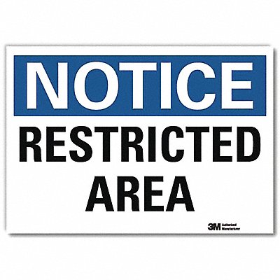 LYLE U51484RD10X7 Notice Sign 7 in x 10 in Reflective Sheeting