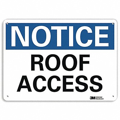 LYLE U51488NA10x7 Notice Sign 7 in x 10 in Aluminum