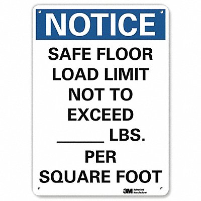 LYLE U51490NA7x10 Notice Sign 10 in x 7 in Aluminum