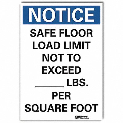 LYLE U51490RD7X10 Notice Sign 10 in x 7 in Reflective Sheeting