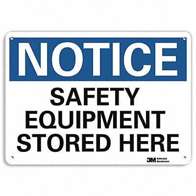 LYLE U51491NA10x7 Notice Sign 7 in x 10 in Aluminum