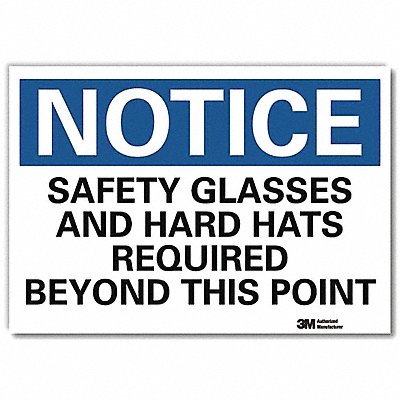 LYLE U51493RD10X7 Notice Sign 7inx10in Reflective Sheeting