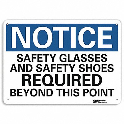 LYLE U51494NA10x7 Notice Sign 7 in x 10 in Aluminum