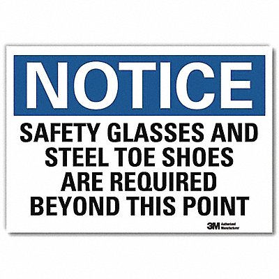 LYLE U51496RD14X10 Notice Sign 10inx14inReflective Sheeting