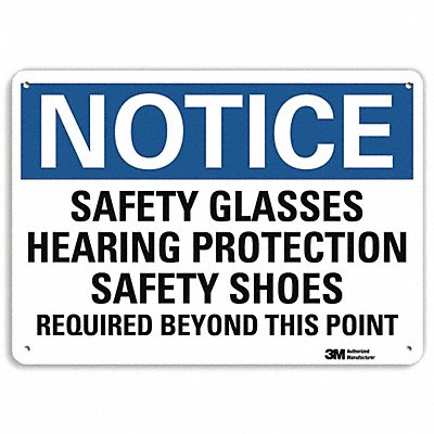 LYLE U51498NA10x7 Notice Sign 7 in x 10 in Aluminum