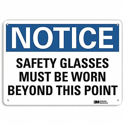 LYLE U51499NA10x7 Notice Sign 7 in x 10 in Aluminum