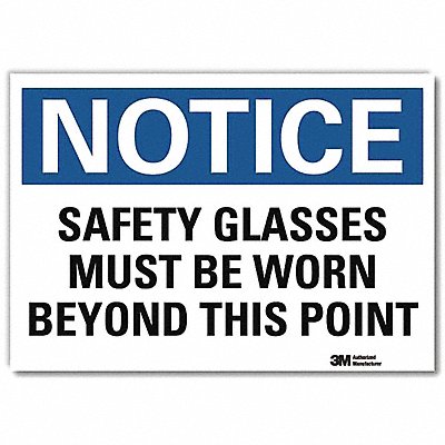 LYLE U51499RD10X7 Notice Sign 7inx10in Reflective Sheeting