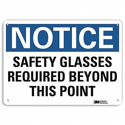 LYLE U51500NA10x7 Notice Sign 7 in x 10 in Aluminum