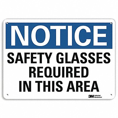 LYLE U51503NA10x7 Notice Sign 7 in x 10 in Aluminum