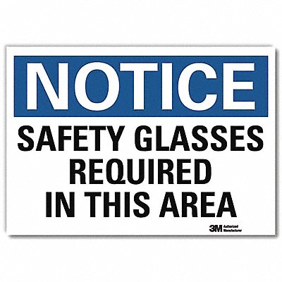 LYLE U51503RD14X10 Notice Sign 10 in x 14 in Reflective Sheeting