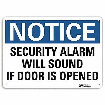 LYLE U51511NA10x7 Notice Sign 7 in x 10 in Aluminum