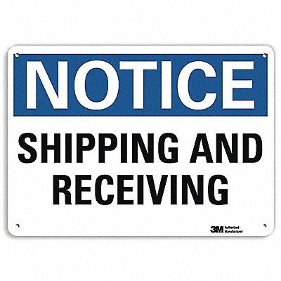 LYLE U51514NA10x7 Notice Sign 7 in x 10 in Aluminum