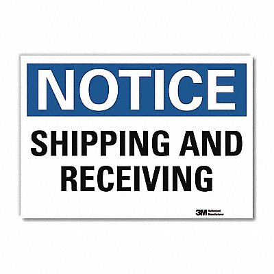 LYLE U51514RD10X7 Notice Sign 7inx10in Reflective Sheeting
