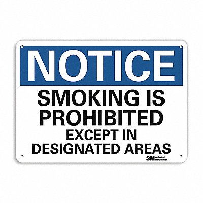 LYLE U51522NA10x7 Notice Sign 7 in x 10 in Aluminum