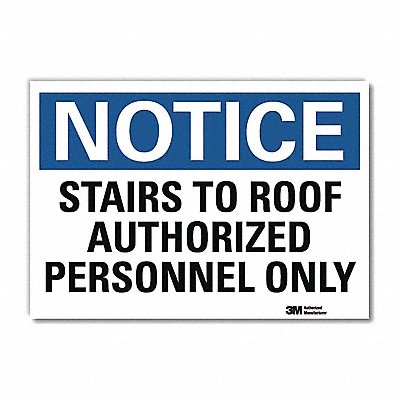 LYLE U51528RD14X10 Notice Sign 10inx14inReflective Sheeting