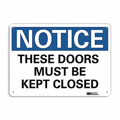 LYLE U51541NA10x7 Notice Sign 7 in x 10 in Aluminum