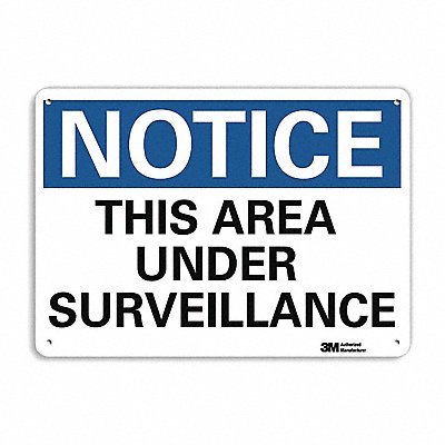 LYLE U51547NA10x7 Notice Sign 7 in x 10 in Aluminum