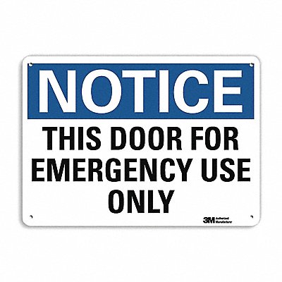 LYLE U51550NA10x7 Notice Sign 7 in x 10 in Aluminum