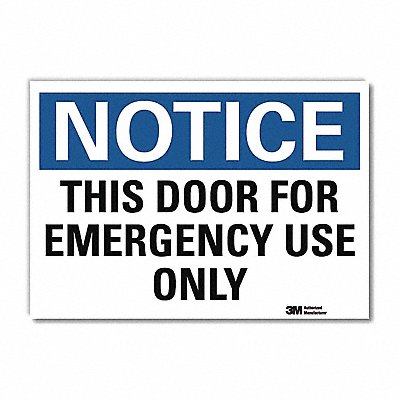 LYLE U51550RD7X5 Notice Sign 5inx7in Reflective Sheeting