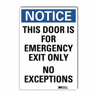 LYLE U51551RD5X7 Notice Sign 7inx5in Reflective Sheeting