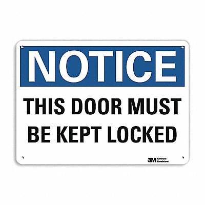 LYLE U51553NA10x7 Notice Sign 7 in x 10 in Aluminum