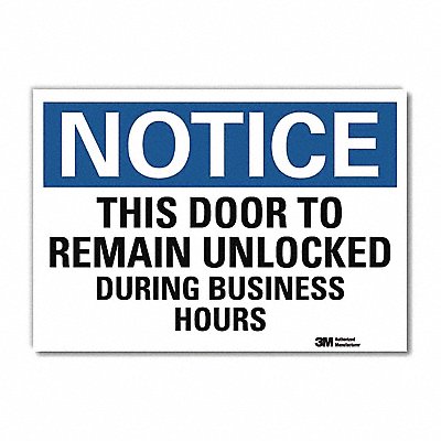LYLE U51554RD7X5 Notice Sign 5inx7in Reflective Sheeting