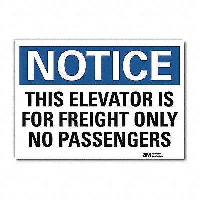 LYLE U51555RD14X10 Notice Sign 10 in x 14 in Reflective Sheeting