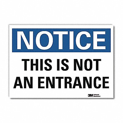 LYLE U51566RD10X7 Notice Sign 7inx10in Reflective Sheeting