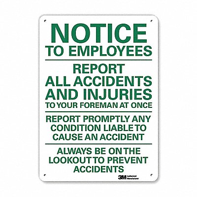 LYLE U51572NA7x10 Notice Sign 10 in x 7 in Aluminum