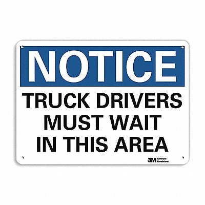 LYLE U51579NP10X7 Notice Sign 7 in x 10 in Plastic
