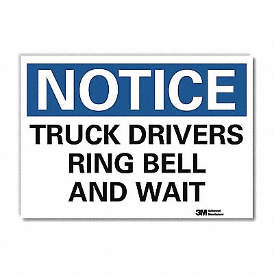 LYLE U51580RD10X7 Notice Sign 7 in x 10 in Aluminum