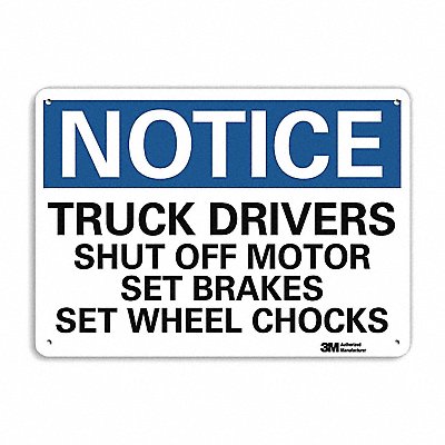 LYLE U51581NA10x7 Notice Sign 7 in x 10 in Aluminum