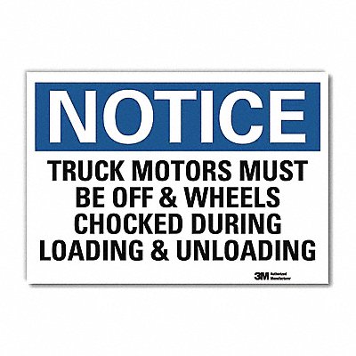 LYLE U51582RD7X5 Notice Sign 5inx7in Reflective Sheeting