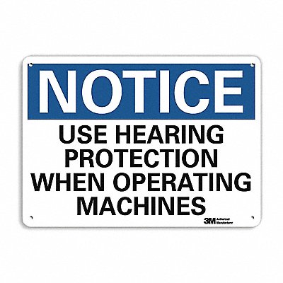 LYLE U51593NA10x7 Notice Sign 7 in x 10 in Aluminum