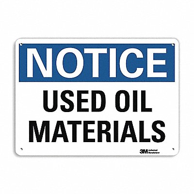 LYLE U51596NA10x7 Notice Sign 7 in x 10 in Aluminum