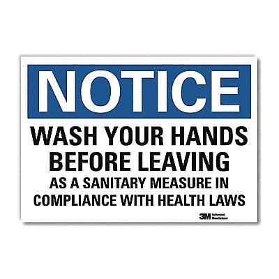 LYLE U51613RD14X10 Notice Sign 10x14in Reflective Sheeting