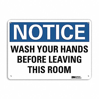 LYLE U51614NA10x7 Notice Sign 7 in x 10 in Aluminum