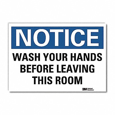 LYLE U51614RD7X5 Notice Sign 5inx7in Reflective Sheeting