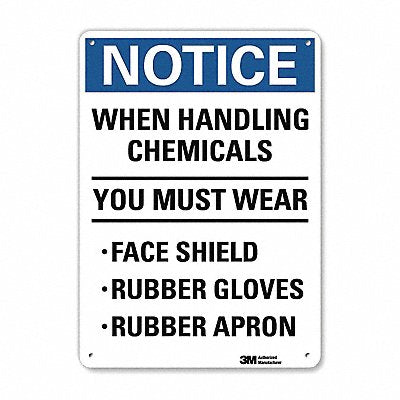 LYLE U51631NA7x10 Notice Sign 10 in x 7 in Aluminum