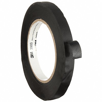 3M 3903 Duct Tape Black 1/2 in x 50 yd 6.5 mil