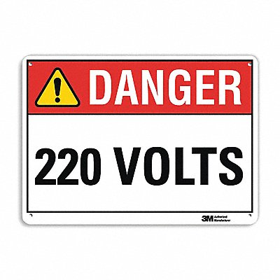 LYLE U31006NA14x10 Danger Sign 10 in x 14 in Aluminum