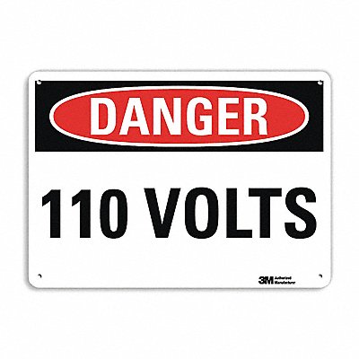 LYLE U31064RA14X10 Danger Sign 10 in x 14 in Aluminum