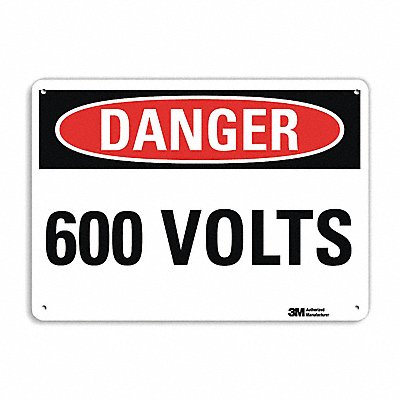LYLE U31080NA10x7 Danger Sign 7 in x 10 in Aluminum
